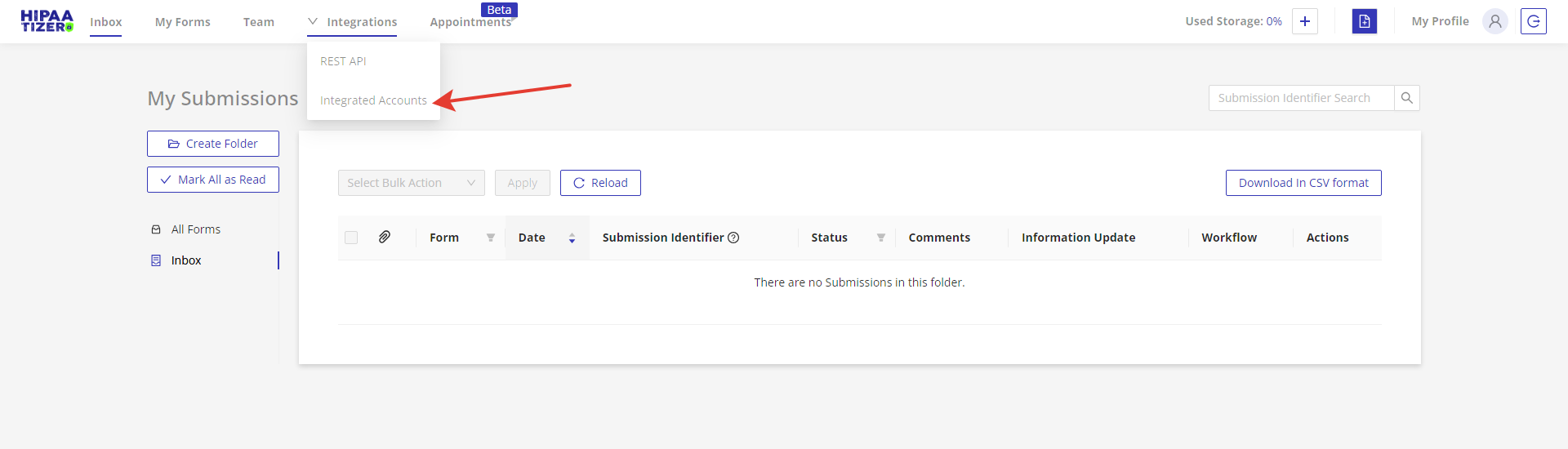 Select Integrated Accounts