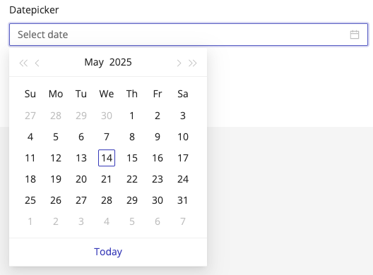 Datepicker Example