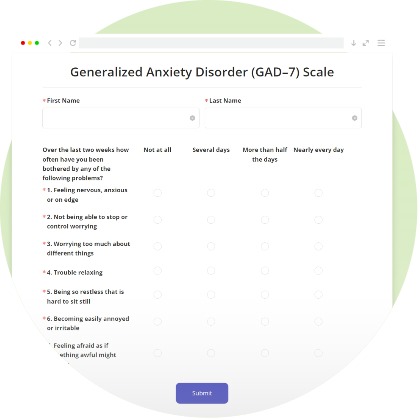 GAD-7 Form In The Browser