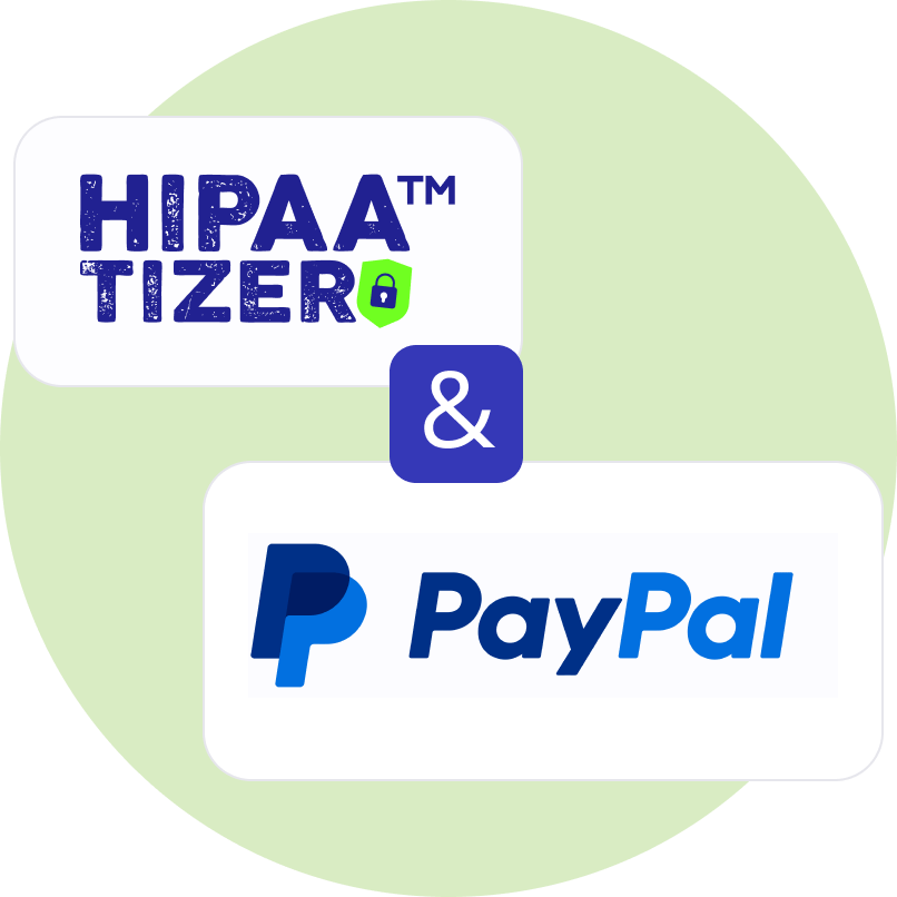 Icons of HIPAAtizer and PayPal