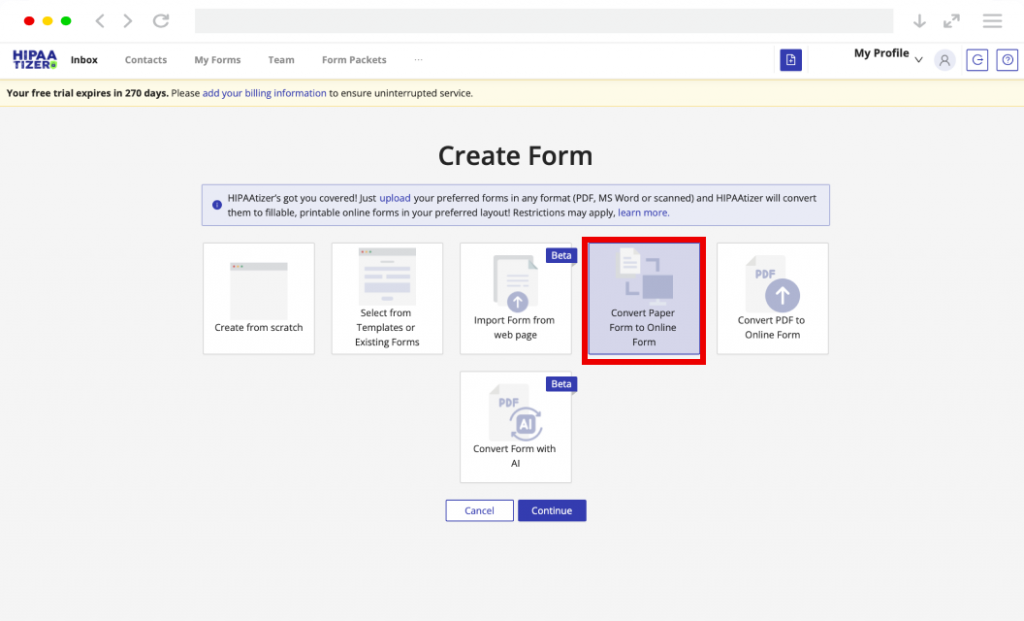 Visual steps showing how to create a telehealth consent form in HIPAAtizer, customize branding, and share it via website embed or social media campaign.