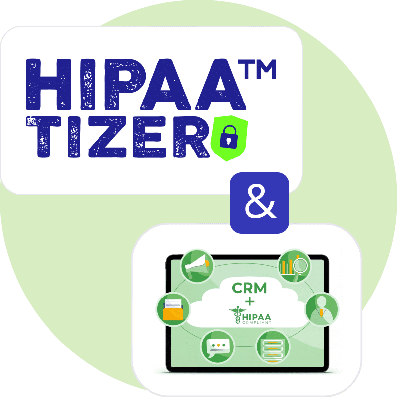 HIPAAtizer and HubSpot logos side-by-side, promoting a partnership that answers the question: is HubSpot HIPAA compliant?