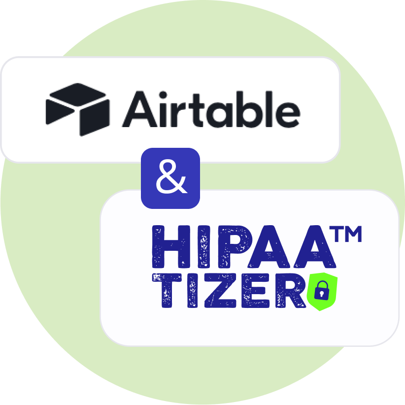 Airtable and HIPAAtizer integration logos