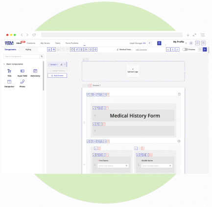 Digital and printable versions of a medical consent form for a minor, illustrating how a pediatric intake form can be securely managed through online platforms